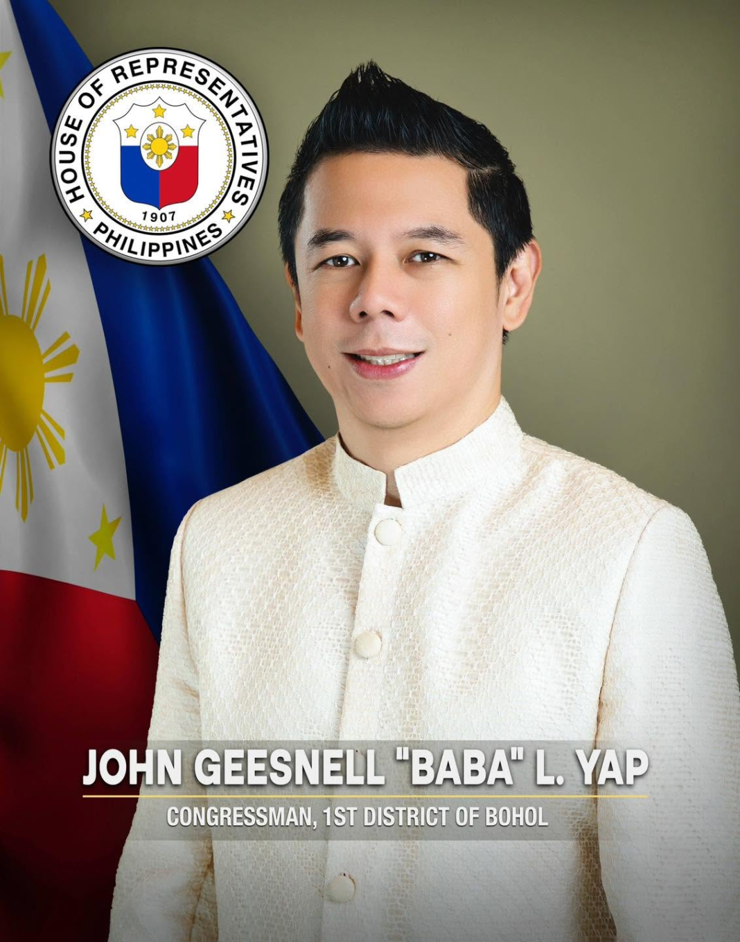 Baba Yap Appropriations Committee vice chair representing Bohol in the House of Representatives
